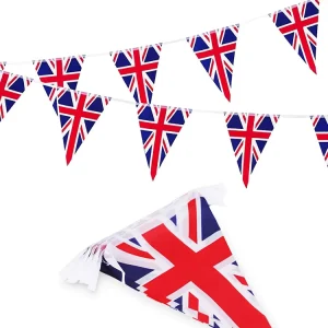 Flag Bunting 21×14 Cm 100% Polyester Durable Small Flags Party Event Sports Use