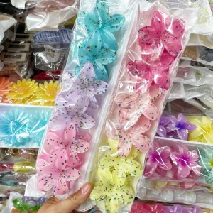 Flash Flower Clip Bowknot Clip Accessory Beauty Girl Woman Summer Sea Flower Clip