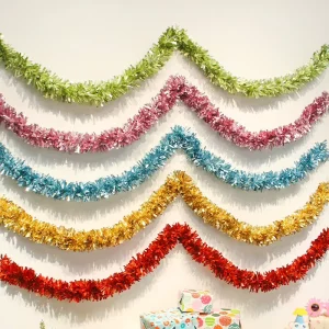 Floral Ribbon Yarn Tassel Ornaments for Event Ambiance Mall Store Backdrop Wall Decor Festive Hanging Streamers