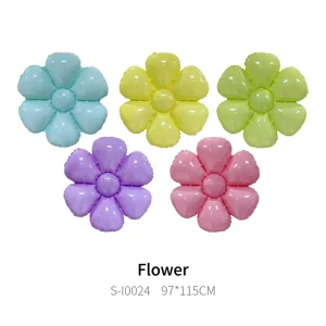 Flower Foil Balloon Flower Mylar Balloon for Birthday Parties Festive Decor Kids’ Party Supplies