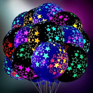 Fluorescent 12 inch 28 gram Transparent Glow in the Dark Polka dot Latex Balloons Candy Colored Balloons for Wedding Party
