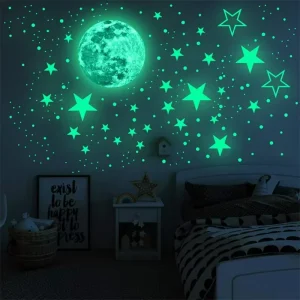 Fluorescent Christmas Halloween Stickers Glow in the Dark Luminous Vinyl Logo Sticker Bedroom Ceiling Decorative Sticker