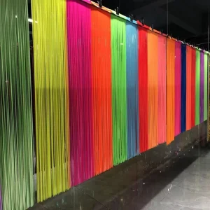 Fluorescent Macaron Rain Curtains and Ribbons for Birthday Parties Festival Supplies and Party Items