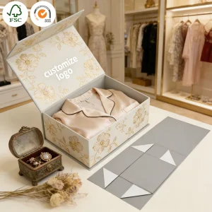 Foldable Clothes Gift Boxes with Magnetic Handle Sturdy Paper Cartons for Holiday Gifts Wedding Favor Packaging