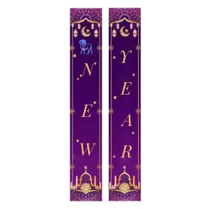 Foldable Digitally Printed Ramadan Decorative Banners Polyester Digital Printing Portable Banner for Party Decorations