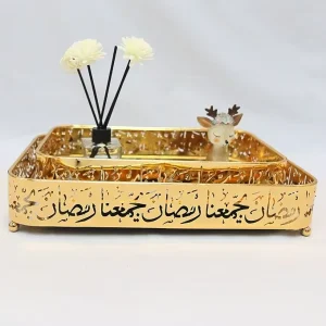 Food Tableware Metal Party Decorations Ramadan Tray Islam Muslim Festival Dessert Table Decor Eid Mubarak Trays