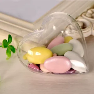 Food grade Eco friendly Material Transparent Plastic Heart shaped Christmas Ball Christmas Festival Supplies and Decorations
