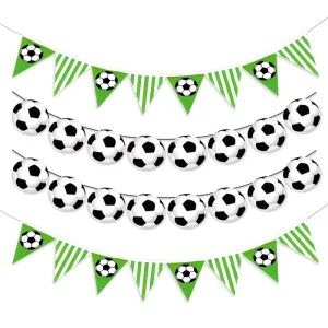 Football Decorations Paper Garlands String Flags Striped Triangular Banners for Event Setups Sports Days Athletic