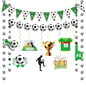 Football Theme Children’s Birthday Party 9 Piece Paper Cup Plate Towel Set Party Tableware