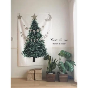 For Christmas Tree Pine Tree Tapestry Room Decoration Foreign Trade Holiday Background Cloth Simple Hanging Cloth Multiple