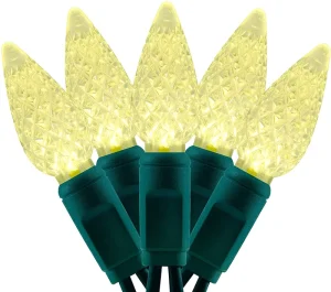 For UL 100 LED C6 Christmas String Lights Outdoor IP65 Rating 100 Bulbs for Festive Decorations