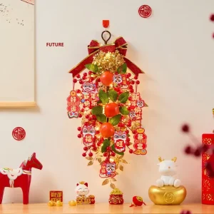 Fortune Red Fruit PVC Handmade Pendant Hanging Horse Year Doorway Spring Festival Housewarming Decorations