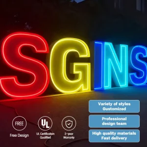 Free Design Large Size Letters Neon Light For Outdoor Decoration Can Be Personalized And Customized Letters Light