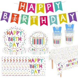 Fresh Origin Paper Dishes Birthday Party Supplies Themed for Milestone Kids Celebration Event Gathering