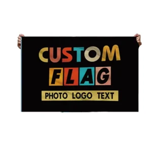 Full Custom Size Rectangular Standard Flag Weather Resistant Polyester Custom Printed Logo Flag for Outside Hanging
