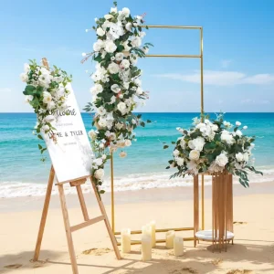 Full Customization Iron Arch Style Silk Flower Decoration Table Centerpieces Ball Runner for Wedding Backdrop Props