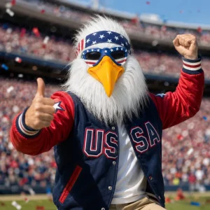 Full Head Eagle Bird Mask Patriotic Headband Latex Funny Goofy Theme Costume Mask Full Head Design Diwali Ramadan Parties