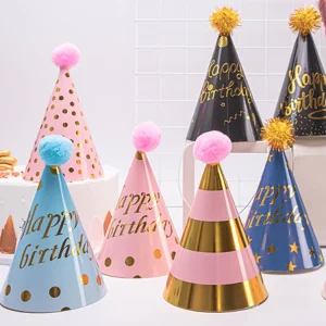 Fun Celebration Decoration Supplies Kids Birthday Party and DIY Crafts Colorful Party Hats