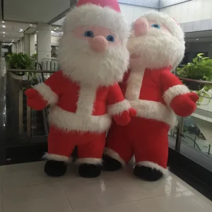 Funny 2.2M 2.6m 3m Walking Giant Inflatable Santa Claus Mascot Costume for Christmas