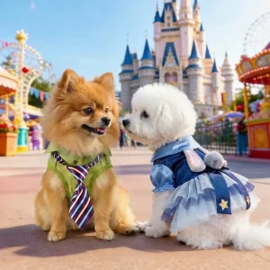 Funny Cosplay Movie Style Dog Princess Tutu Skirt Cute Bunny Fox Puppy Vest for Small Dogs Cats Party Outfit Washable Polyester