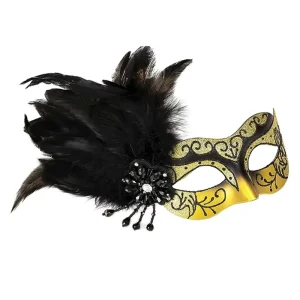 Funny Costume Cosplay Venetian Carnival Masquerade eye Mask With Rooster Feather Party Mask for Party Supply Xmas Decor