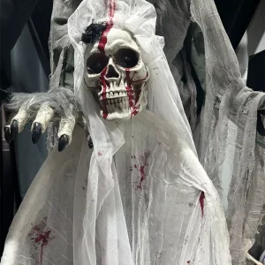 Funny Ghost Light String for Outdoor Halloween Party Decorations Durable Plastic Fabric Courtyard Scene Party Accessories