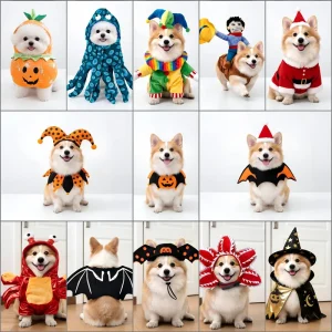 Funny Transforming Dagger Dog Costume for Birthday Halloween Christmas Polyester Pet Clothing Europe America Style Small Dogs