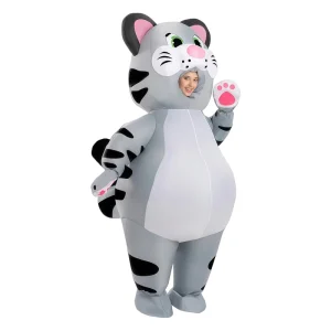 Funny and Cute Striped Cat Inflatable Costume for Halloween Festival Celebration