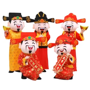 Funtoys Adult New Year God Wealth & Fortune Mascot Costume Chinese New Year Caishen Clothing FT004 Unisex