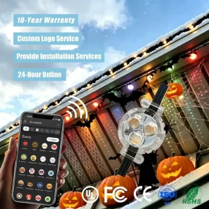 GJQ 12V 24V 36V IP68 Waterproof Outdoor Permanent Eave Lighting 200ft 300ft 400ft Holiday Christmas Track Lights