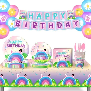 Gabby Doll House Theme Children’s Birthday Party Supplies and Party Decorations