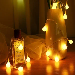 Garden Festoon Festive Holiday Lighting Christmas Decorations Outdoor LED Ball String Light White Lamp