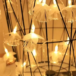 Garland Festoon Fiber Optic Flower String Lamp Wedding Party Decoration Christmas Festival Lighting