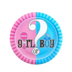 Gender Reveal Party Balloon Tableware Banner Background Girl Boy Gender Reveal Party Supplies