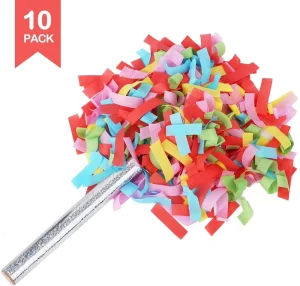 Gender Reveal Party Decoration Hand-Throw Colorful Paper Tube Confetti for Graduation and Halloween Parties