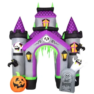 Giant 12.5 FT Haunted House Castle Archway Outdoor Arch Yard Decorations Lawn Halloween Inflatables Decorations