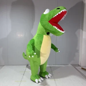 Giant Green T Rex Inflatable Mascot Costume Adult Cartoon Dinosaur Mascot Outfit for Festival Promotion