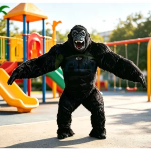 Giant Inflatable Gorilla Costume Realistic Plush Furry King Kong Orangutan Mascot Suit for Party Event Advertising Halloween