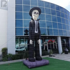Giant Inflatable Tall Skeleton Man Statue Day Of The Dead Skull Character For Halloween Yard Plaza Holiday Advertising Carnival