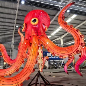 Giant Iron LED Tree Lantern Zigong Festival Waterproof Marine Animal Motif Light Amusement Park Graduation Event Decoration