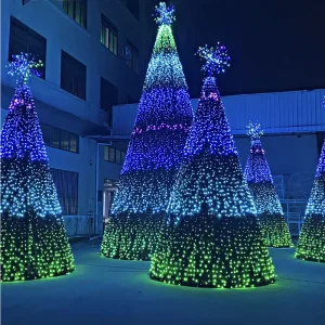Giant Outdoor LED Christmas Tree Motif Lights Customizable IP65 Rated Christmas Festive