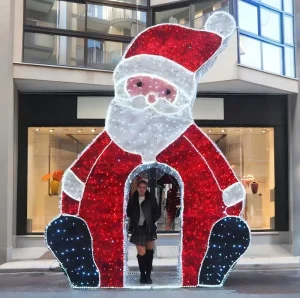 Giant Santa Claus Christmas Decoration IP65 Waterproof Outdoor Indoor Garden Commercial Holiday Lighting for Mall Plaza Festival