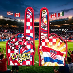 Giant Victory Foam Hand Flag Printed Foam Finger Stadium Cheering Gear Bulk Event Favors Custom Event Sport Game Party
