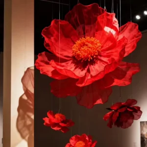 Giant Wedding Supply Flowers for Wedding Decoration Artificial Silk Poppy Photography Props Window Display