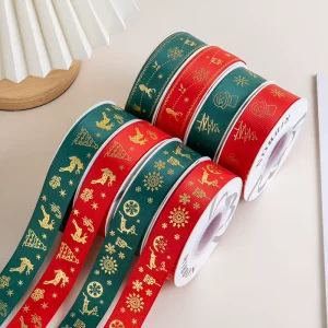 Gift Box Packaging with Embossed Christmas Tree Gift Wrapping Paper Ribbon for Christmas Festival Decoration DIY