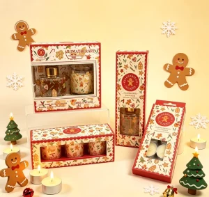 Gingerbread Christmas Aromatherapy Gift Set Handmade Scented Candle Reed Diffuser Long Lasting Fragrance Home Decor Holiday Gift