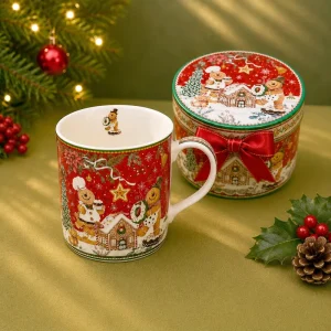 Gingerbread Man Ceramic Mugs Christmas Cup for Home Decor Other Decorative Objects