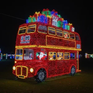 Gingerbread Man Waterproof LED Festive Lighting Park Project 3D Large scale Decorative Themed Lights Christmas themed Lights