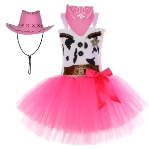 Girls Children Cowgirl TuTu Dress Halloween Cosplay Costume Fantasy 100% Polyester Custom Size Letsfancy Brand TV & Movie