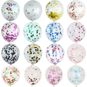 Glitter Balloon 100 Pcs bag 12 Inches Latex Transparent Confetti Wedding Party Birthday Supplies Decoration Balloons